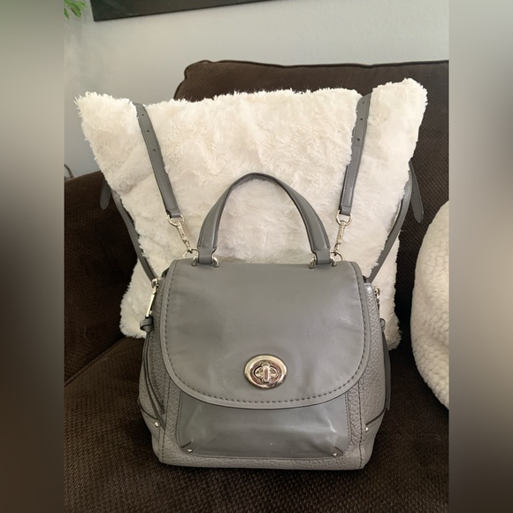 Coach Bags Coach Faye Backpack Gray Leather Poshmark